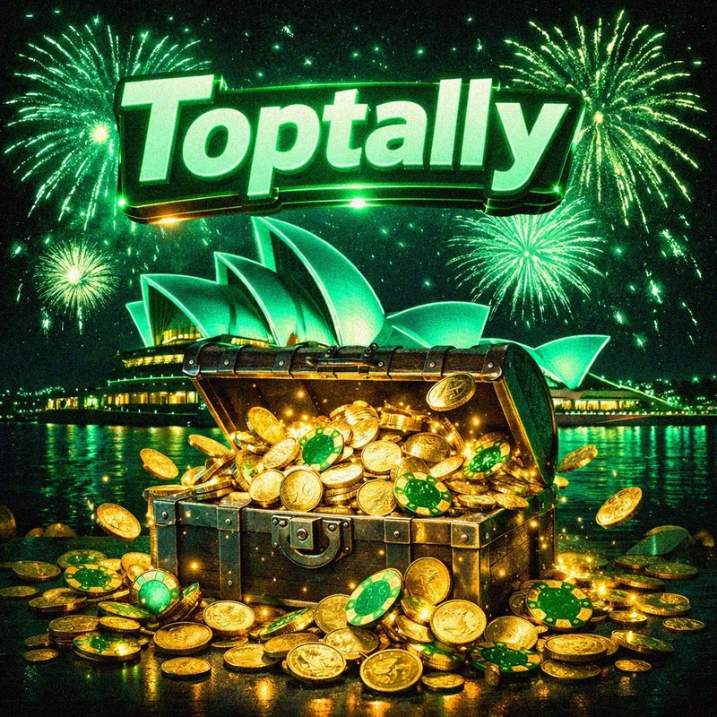 Toptally bonus offers for Australian players with glowing coins